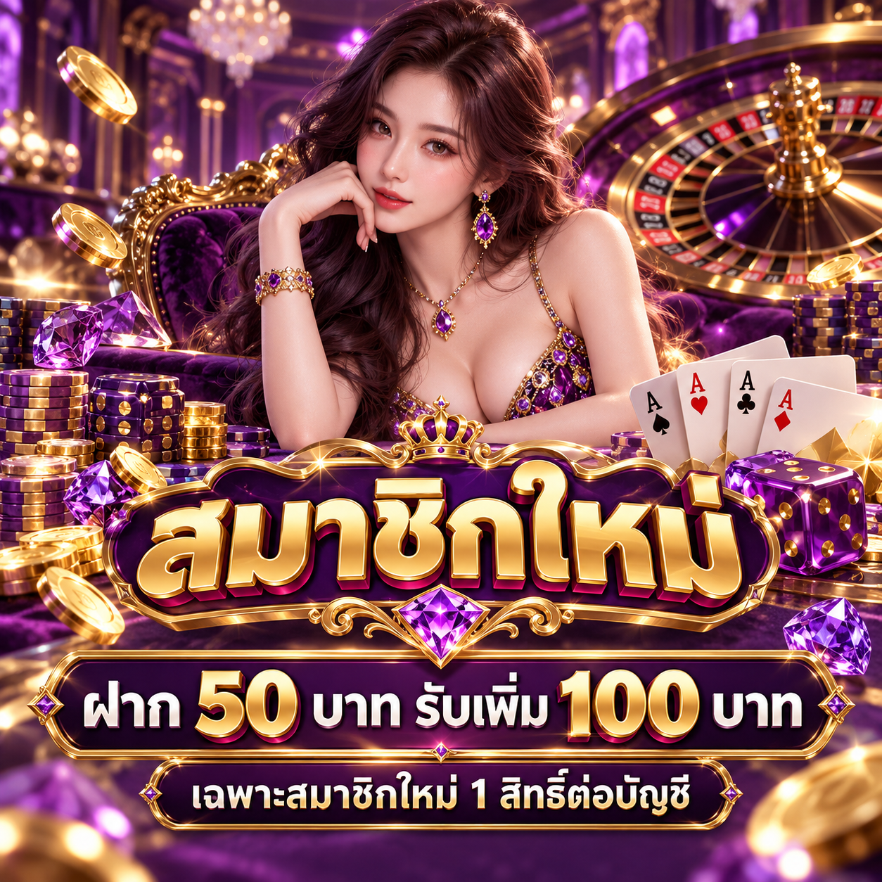 ภาพร่างโปรโมชั่นฝาก 50 รับเพิ่ม 100 บาท dior678
